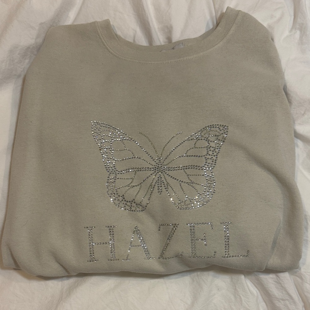 Hazel Cream Sweater with Silver Butterfly Design